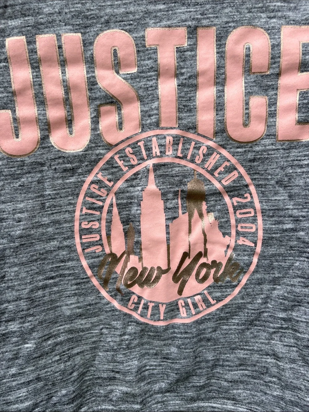Justice gray pullover